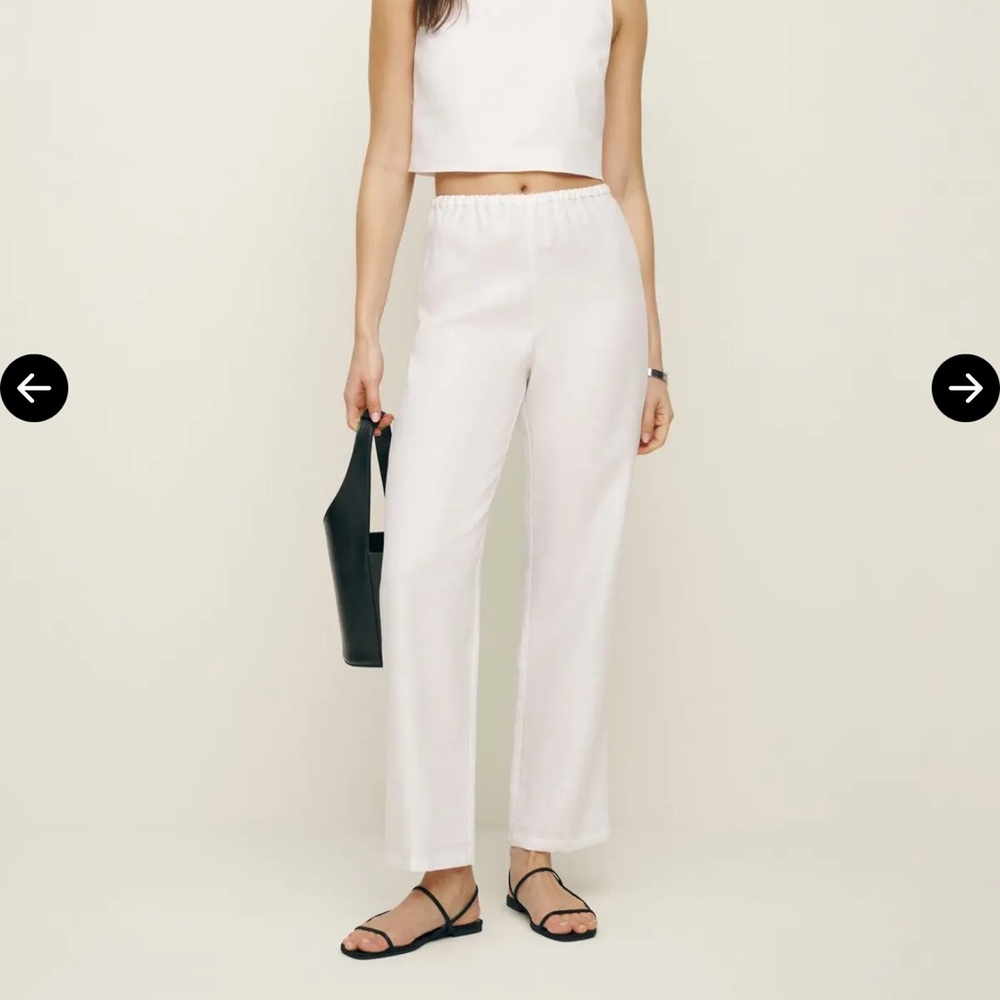 Reformation Remi Cropped Linen Pant
